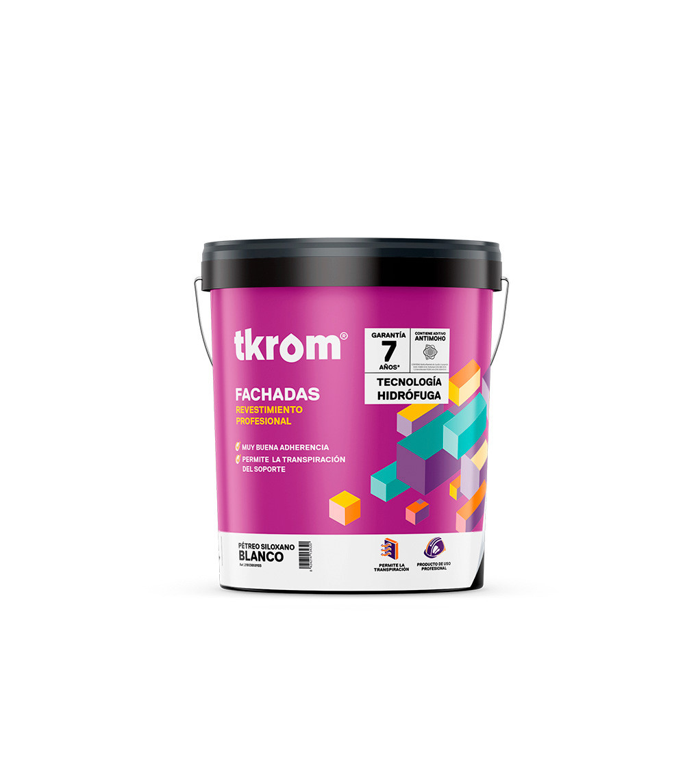 REVESTIMIENTO PETREO SILOXANO F 810 BLANCO, 4L