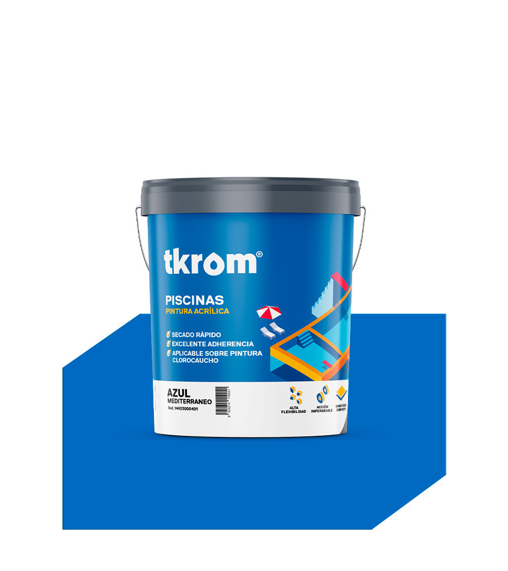 ACRILICO PISCINAS AZUL MEDITERRANEO, 4L