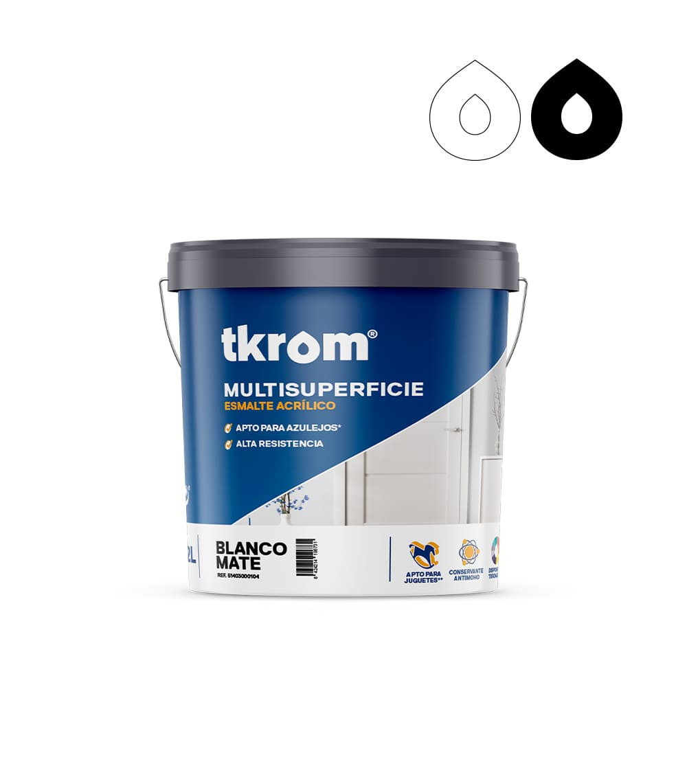 ESMALTE ACRILICO MULTISUPERFICIE MATE BLANCO, 4L