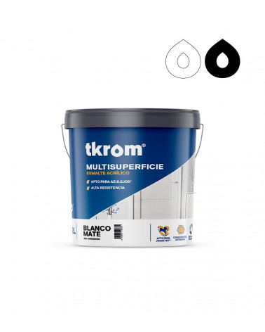 ESMALTE ACRILICO MULTISUPERFICIE MATE BLANCO, 4L