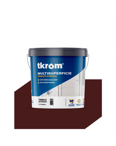 ESMALTE ACRILICO MULTISUPERFICIE SATINADO COLOR TABACO 160, 4L