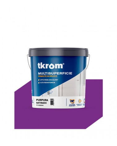 ESMALTE ACRILICO MULTISUPERFICIE SATINADO COLOR PURPURA 163, 4L