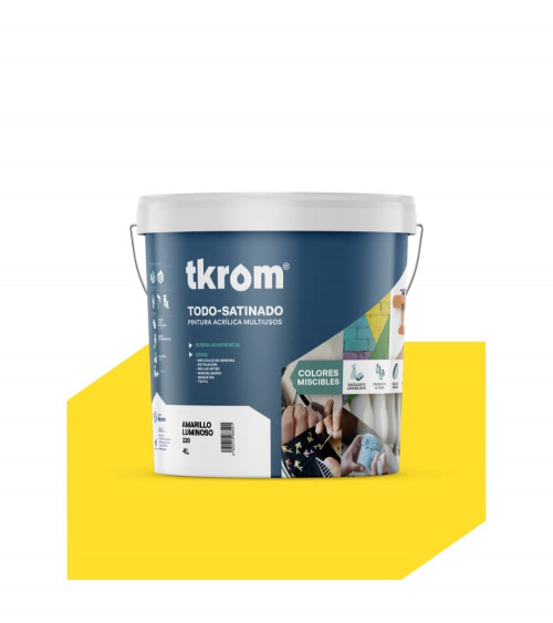 TODO SATINADO COLOR AMARILLO LUMINOSO 220, 4L