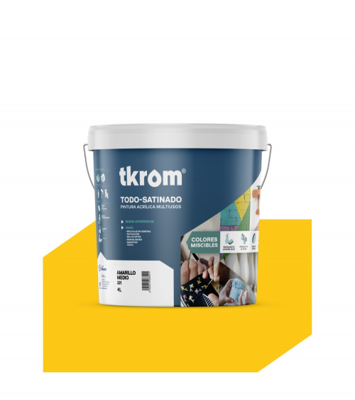 TODO SATINADO COLOR AMARILLO MEDIO 221, 4L