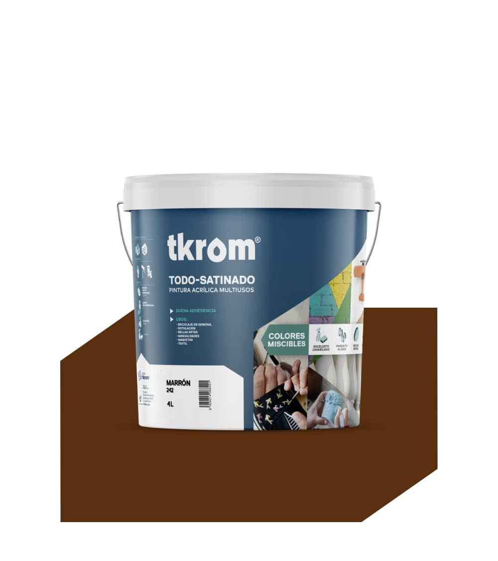 TODO SATINADO COLOR MARRON 242, 4L