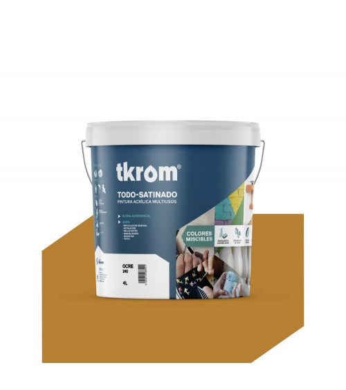 TODO SATINADO COLOR OCRE 240, 4L