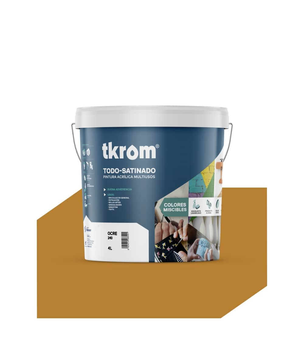 TODO SATINADO COLOR OCRE 240, 4L