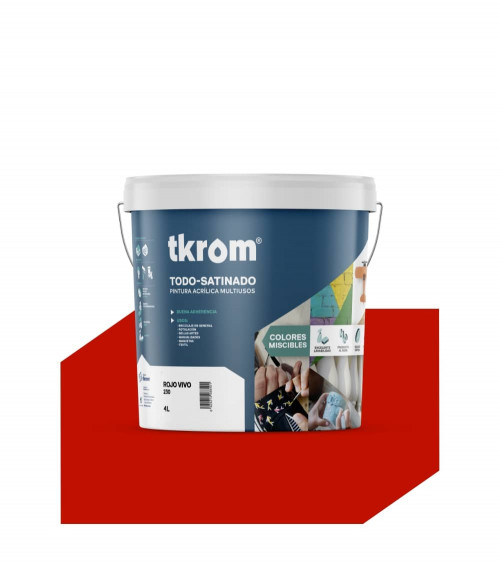 TODO SATINADO COLOR ROJO VIVO 230, 4L