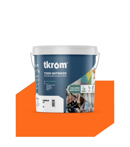 TODO SATINADO COLOR NARANJA 223, 4L