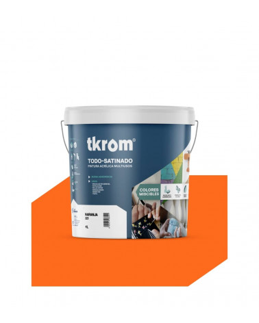 TODO SATINADO COLOR NARANJA 223, 4L