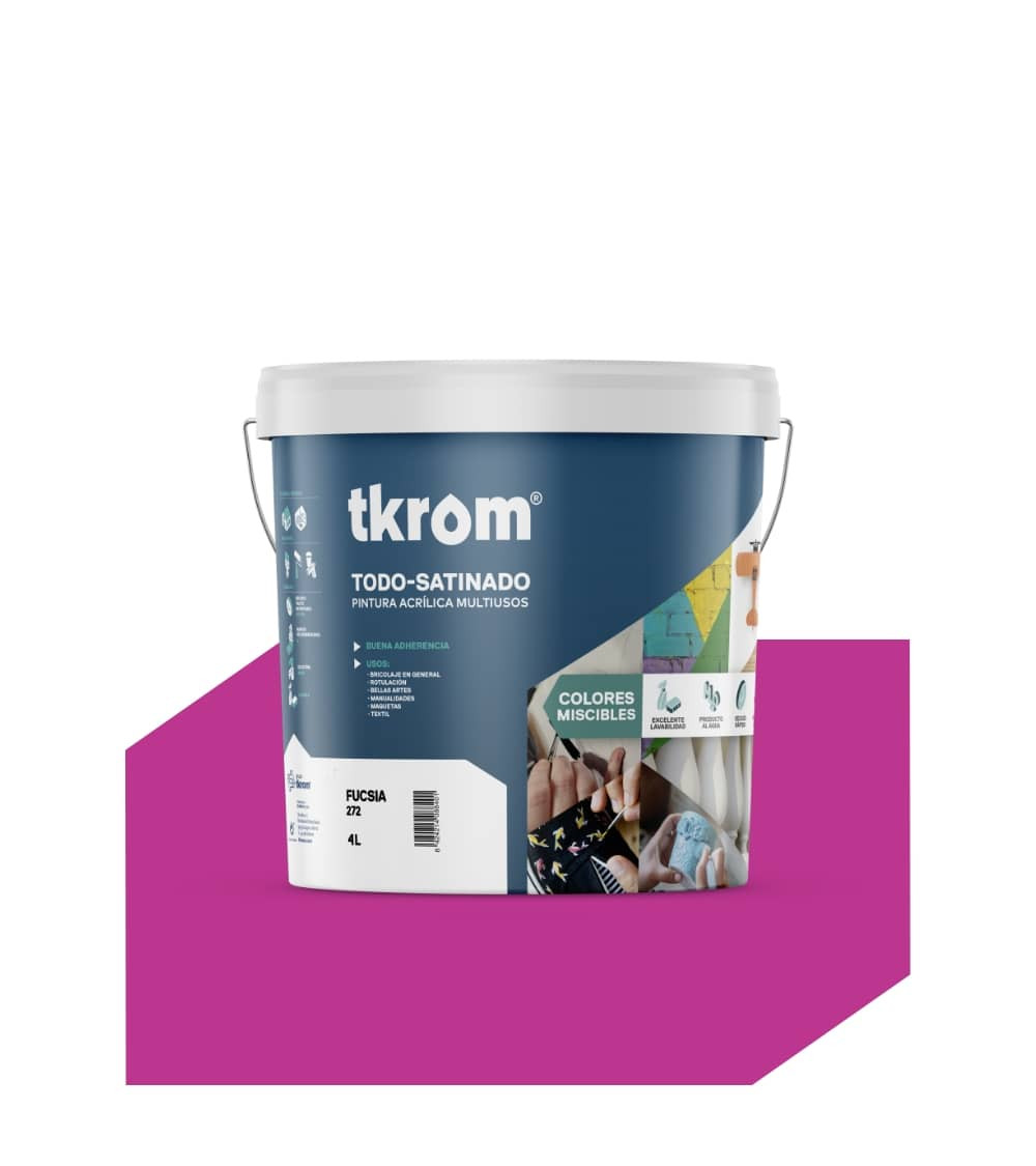 TODO SATINADO COLOR FUCSIA 272, 4L
