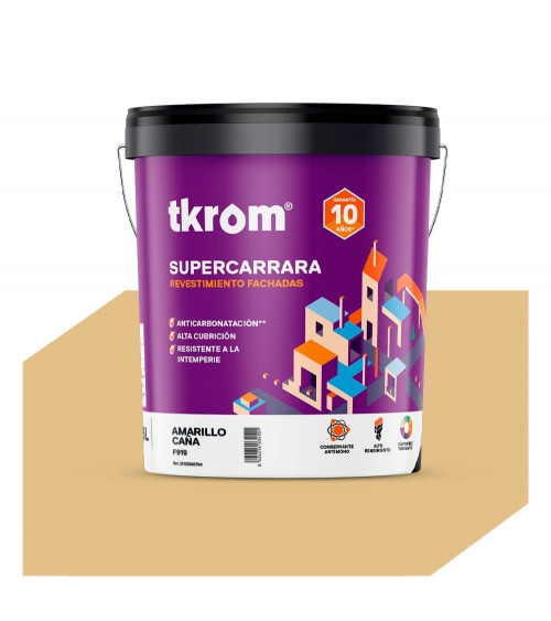 SUPERCARRARA LISO COLOR F 919 AMARILLO CAÑA, 15L