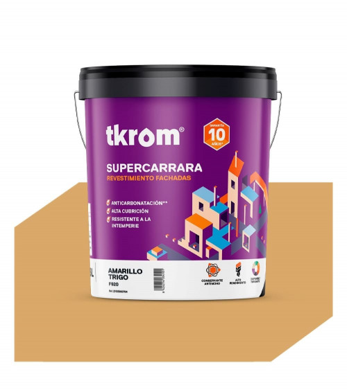 SUPERCARRARA LISO COLOR F 920 AMARILLO TRIGO, 15L