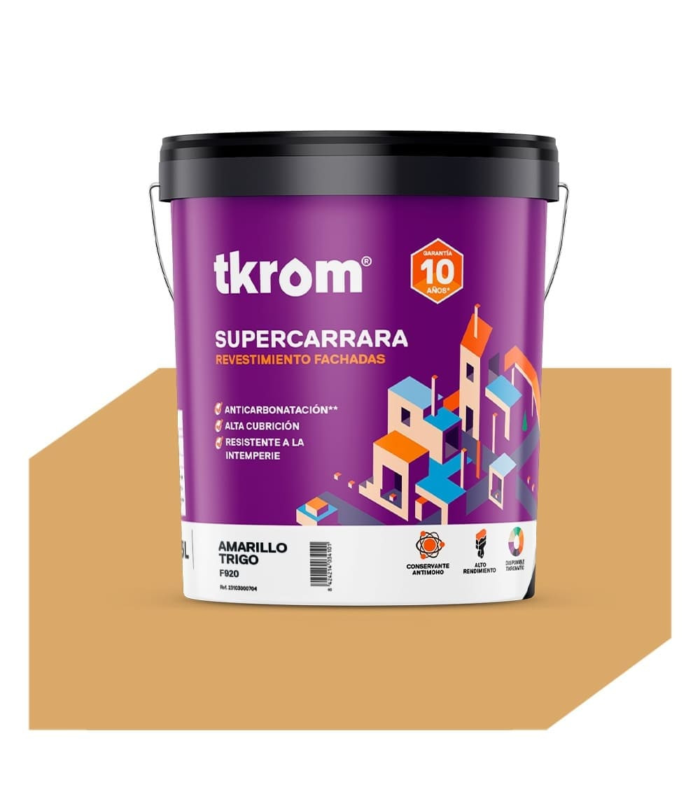 SUPERCARRARA LISO COLOR F 920 AMARILLO TRIGO, 15L