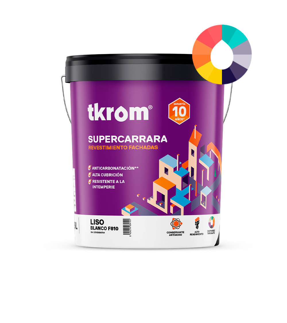 SUPERCARRARA LISO F 810 BLANCO, 15L