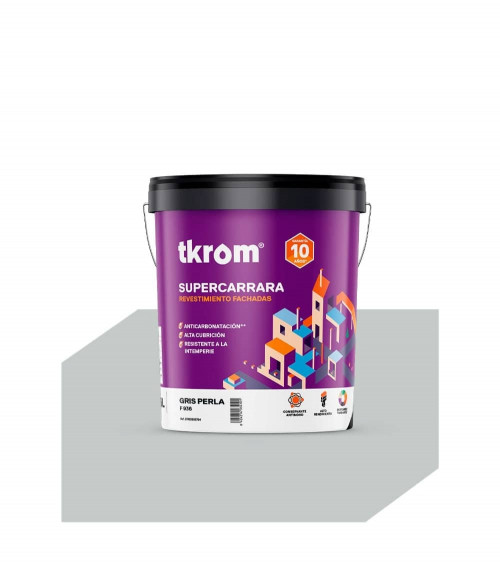 SUPERCARRARA LISO COLOR F 936 GRIS PERLA, 4L