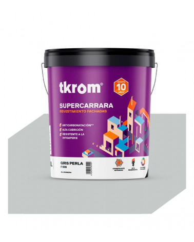 SUPERCARRARA LISO COLOR F 936 GRIS PERLA, 15L