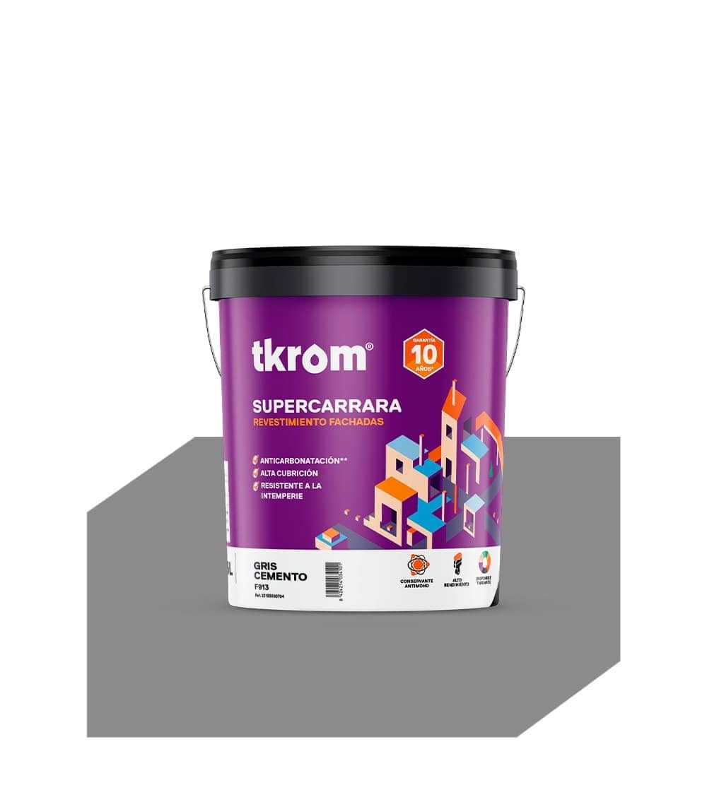 SUPERCARRARA LISO COLOR F 913 GRIS CEMENTO, 4L