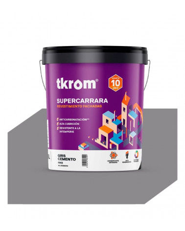 SUPERCARRARA LISO COLOR F 913 GRIS CEMENTO, 15L