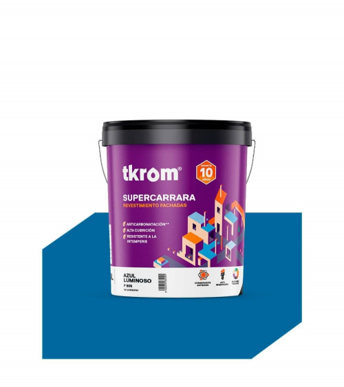 SUPERCARRARA LISO COLOR AZUL LUMINOSO F 906, 4L