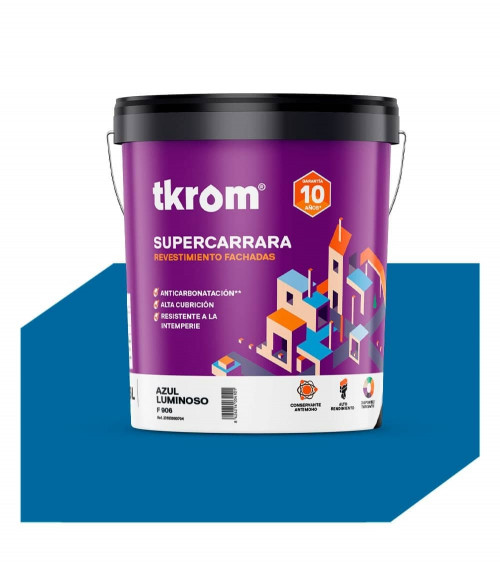 SUPERCARRARA LISO COLOR AZUL LUMINOSO F 906, 15L