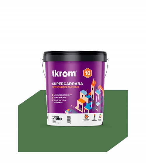 SUPERCARRARA LISO COLOR F 861 VERDE INTENSO, 4L