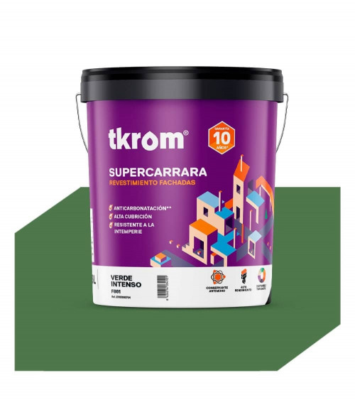 SUPERCARRARA LISO COLOR F 861 VERDE INTENSO, 15L