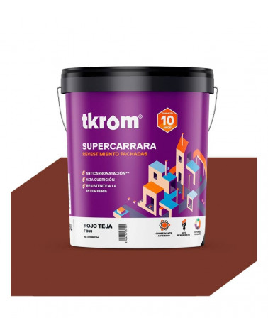 SUPERCARRARA LISO COLOR F 968 ROJO TEJA , 15L