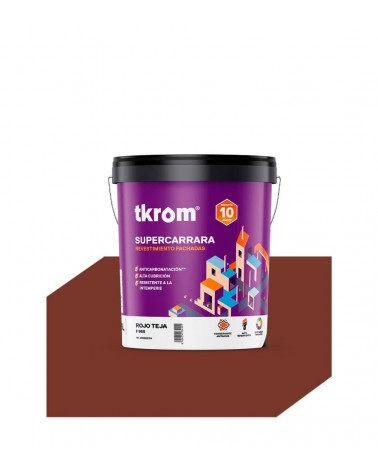 SUPERCARRARA LISO COLOR F 968 ROJO TEJA , 4L