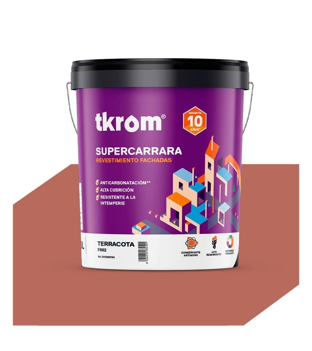SUPERCARRARA LISO COLOR F 862 TERRACOTA, 15L