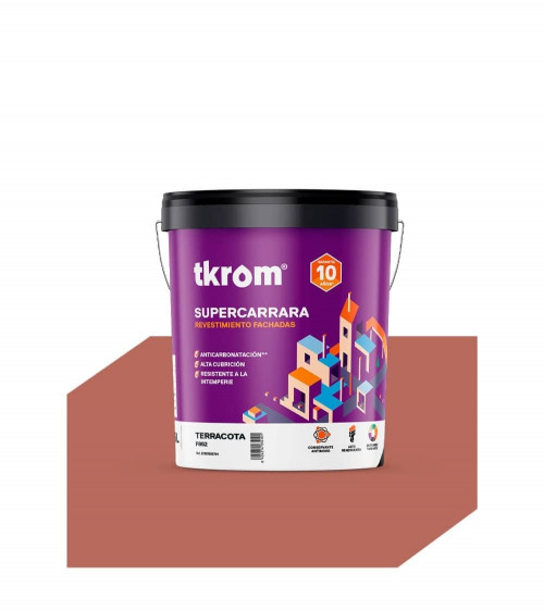 SUPERCARRARA LISO COLOR F 862 TERRACOTA, 4L