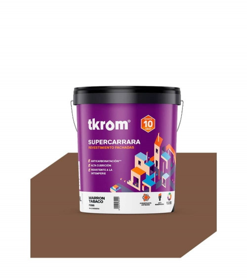 SUPERCARRARA LISO COLOR F 886 MARRON TABACO, 4L