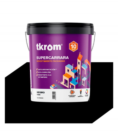 SUPERCARRARA LISO COLOR F 900 NEGRO, 15L