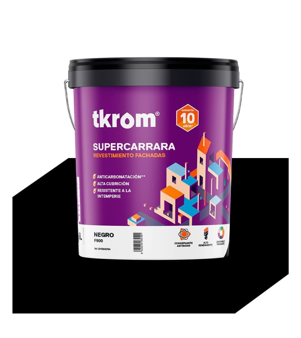 SUPERCARRARA LISO COLOR F 900 NEGRO, 15L