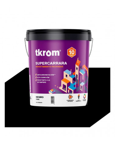 SUPERCARRARA LISO COLOR F 900 NEGRO, 15L