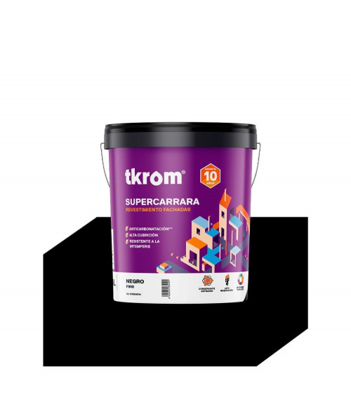 SUPERCARRARA LISO COLOR F 900 NEGRO, 4L