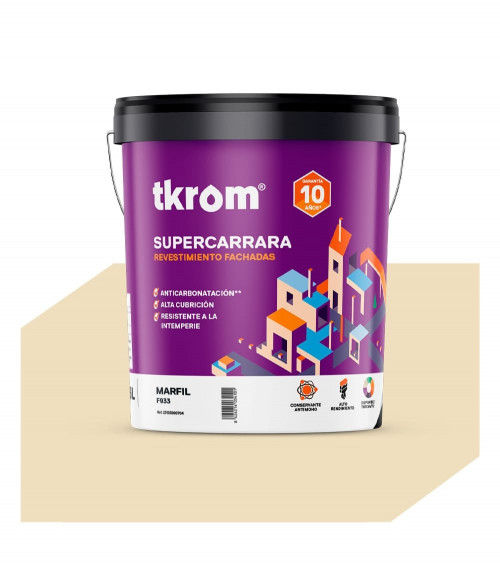SUPERCARRARA LISO COLOR F 933 MARFIL, 15L