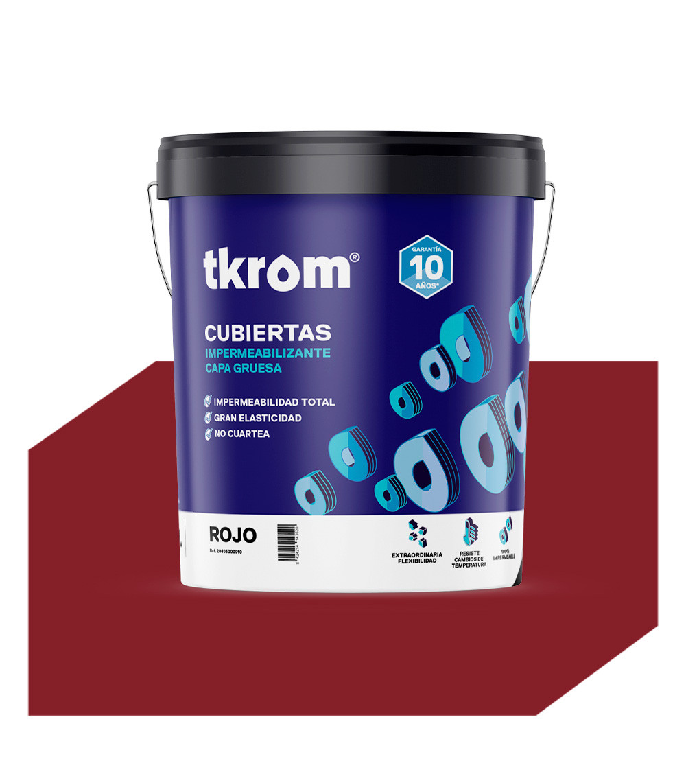 MEMBRANA CUBIERTAS COLOR ROJO, 15L