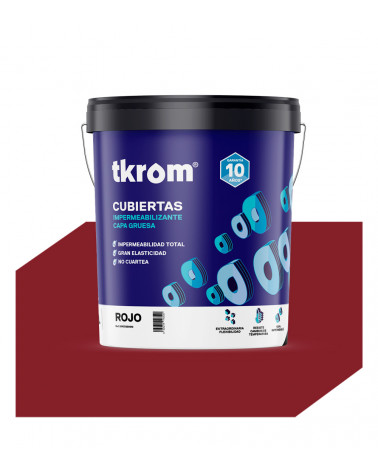 MEMBRANA CUBIERTAS COLOR ROJO, 15L