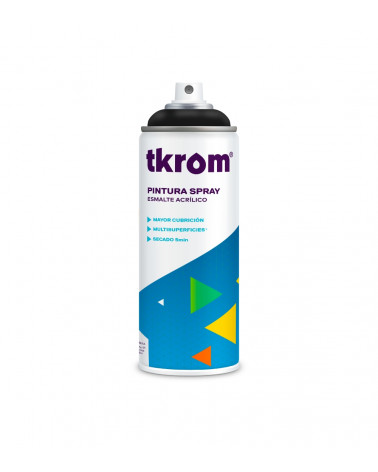 SPRAY ACRÍLICO NEGRO SATINADO, 400ML