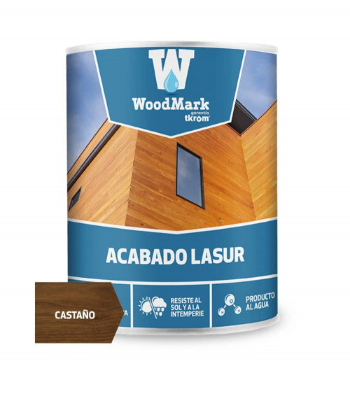 WOODMARK LASUR AGUA CASTAÑO SATINADO, 4L