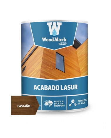 WOODMARK LASUR AGUA CASTAÑO SATINADO, 4L