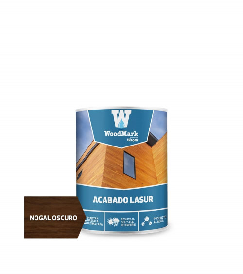 WOODMARK LASUR AGUA NOGAL OSCURO SAT, 750ML