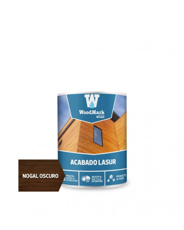 WOODMARK LASUR AGUA NOGAL OSCURO SAT, 750ML