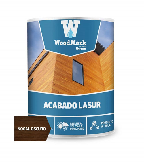 WOODMARK LASUR AGUA NOGAL OSCURO SATINADO, 4L