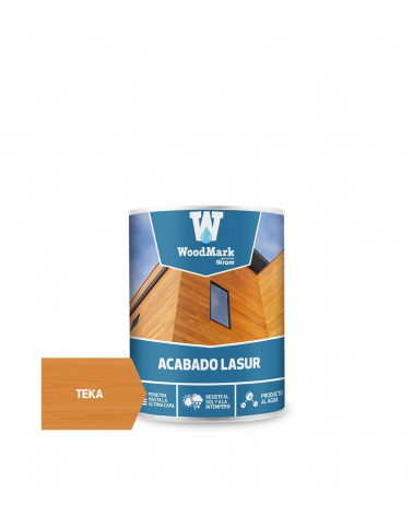 WOODMARK LASUR AGUA TEKA SATINADO, 750ML