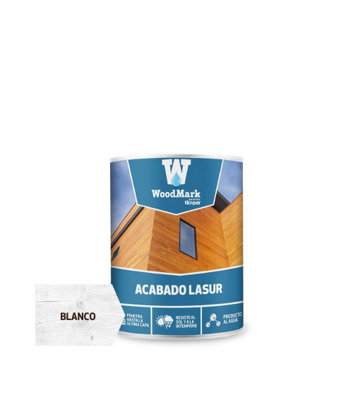 WOODMARK LASUR AGUA BLANCO SATINADO, 750ml