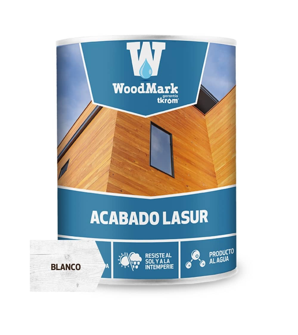 WOODMARK LASUR AGUA BLANCO SATINADO, 4L