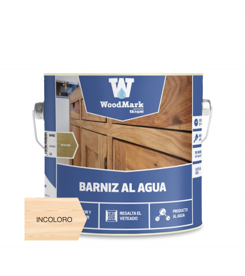 WOODMARK BARNIZ AL AGUA TRANSPARENTE SATINADO, 2.5L