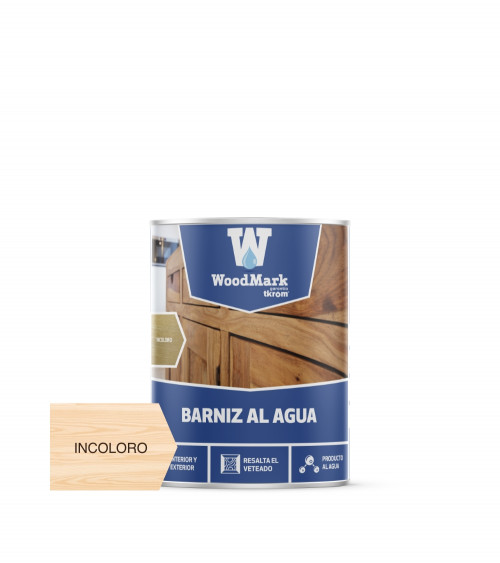 WOODMARK BARNIZ AL AGUA TRANSPARENTE SATINADO, 750ML